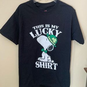 Snoopy Tshirt ST Patrick’s Day lucky Irish
